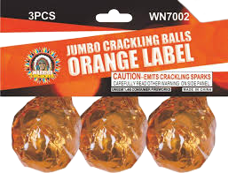 WAR Jumbo Crackling Balls Orange
